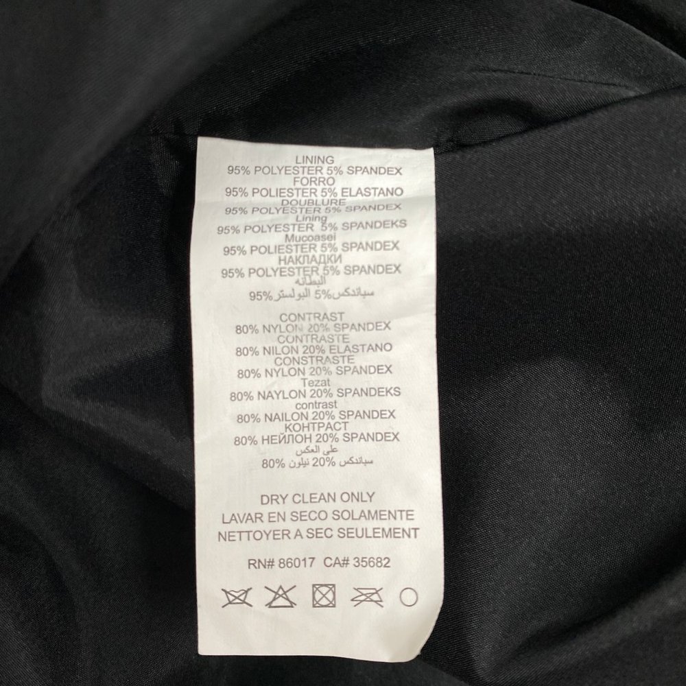 BEBE Black Wool Pleated Mesh Cocktail Dress #AZ4 - Picture 10 of 11